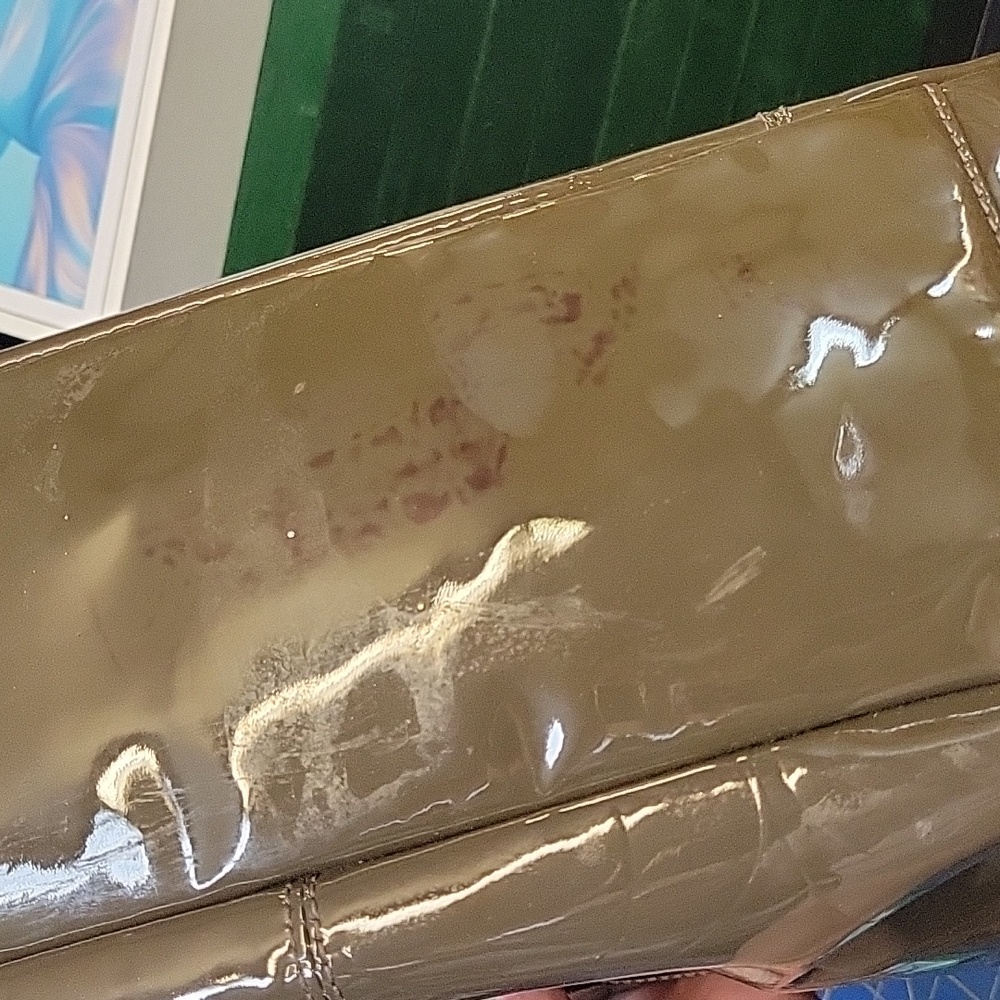 Coach Sage Patent Leather Tote Bag Preloved - Picture 12 of 16